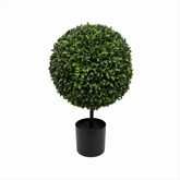 Single Ball Topiary Artificial Plant - Green