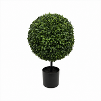 Single Ball Topiary Artificial Plant - Green