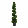 Artificial Spiral Topiary Tree 60” – Faux Indoor Plant – Decorative Home Accent – UV Protected