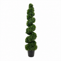 Spiral Topiary Artificial Plant - Green