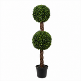 Double Ball Topiary Artificial Plant - Green