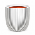 CAPI Groove Planter - Ivory