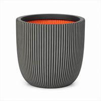Anthracite CAPI Groove Planter 16" – Indoor & Outdoor