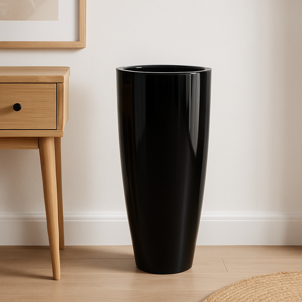 Santorini Anthracite Planter 25.6" Smooth Finish