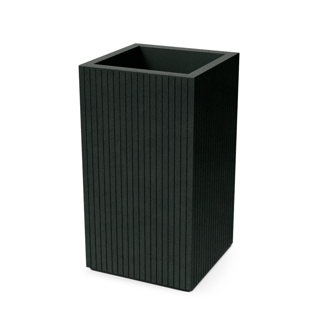 Coro Square High Planter - Charcoal
