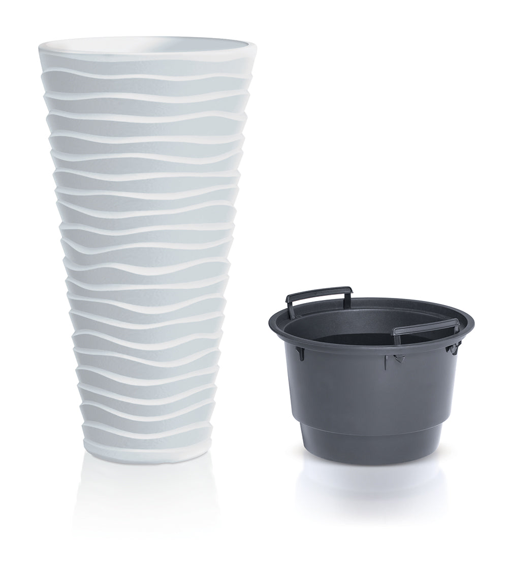 Wave City Planter - White