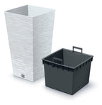 Furu Square Planter - White