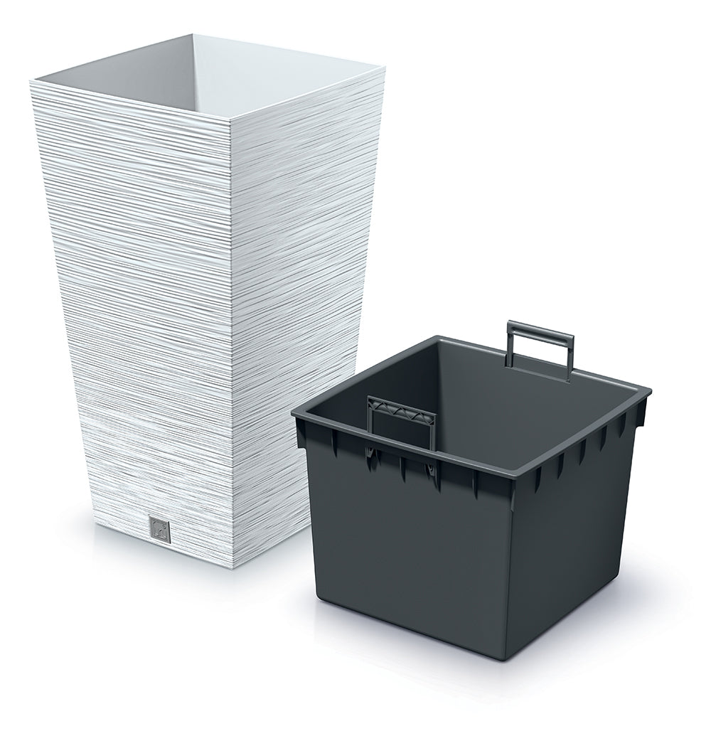 Furu Square Planter - White