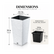 Furu Square 30" Tall Modern Planter - White