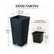 Furu Square 30" Tall Modern Planter - Black