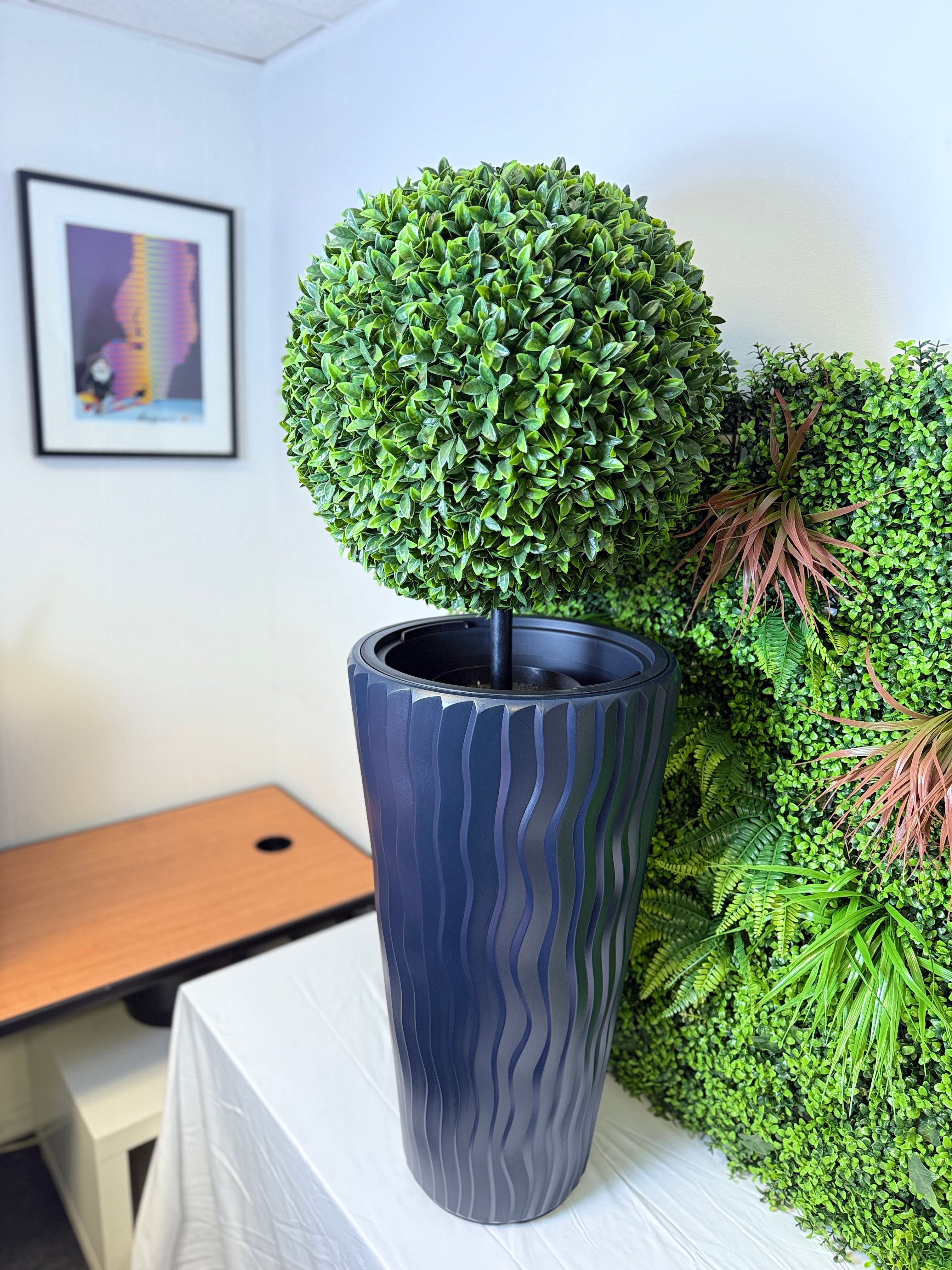 Sand City Black Planter 29.5" Round Design