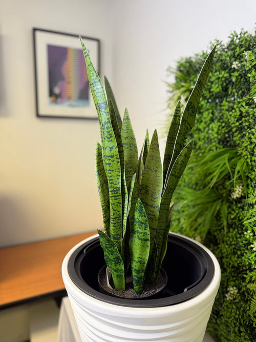Artificial Plant Sansevieria Green Plant 26.3” Realistic