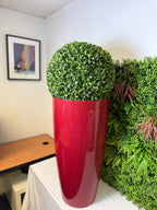 Santorini Red Round Planter – 30.7" Smooth Finish