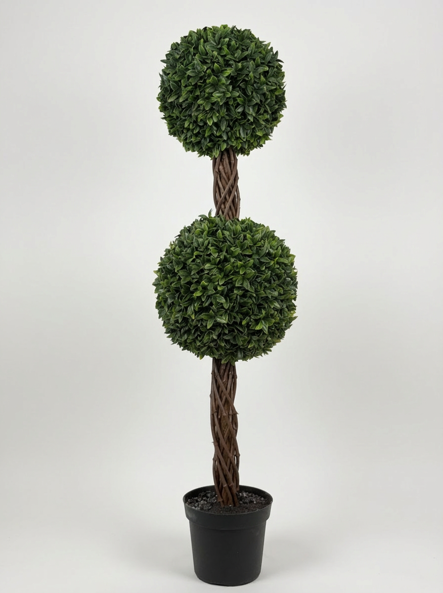 Artificial Plant Double Ball Topiary 48" Realistic