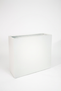 White Fiberglass Square Planter –  35.5" Large Modern Design