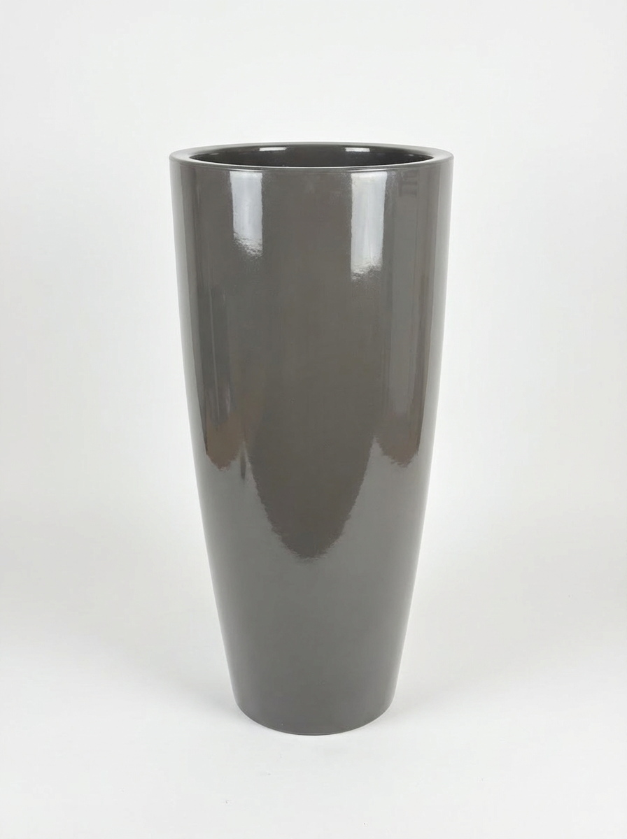 Santorini Anthracite Planter 25.6" Smooth Finish