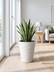 Wave City 17.3" Medium Planter – White