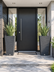 Furu Square 30" Tall Modern Planter - Black