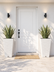 Furu Square 30" Tall Modern Planter - White