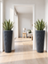 Sand City 29.5" Tall Modern Planter – Black