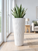 Sand City 29.5" Tall Modern Planter – White