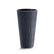 Textured Vertical-Line Round Planter – 28" Tall, Black