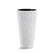 Textured Vertical-Line Round Planter – 28" Tall, White