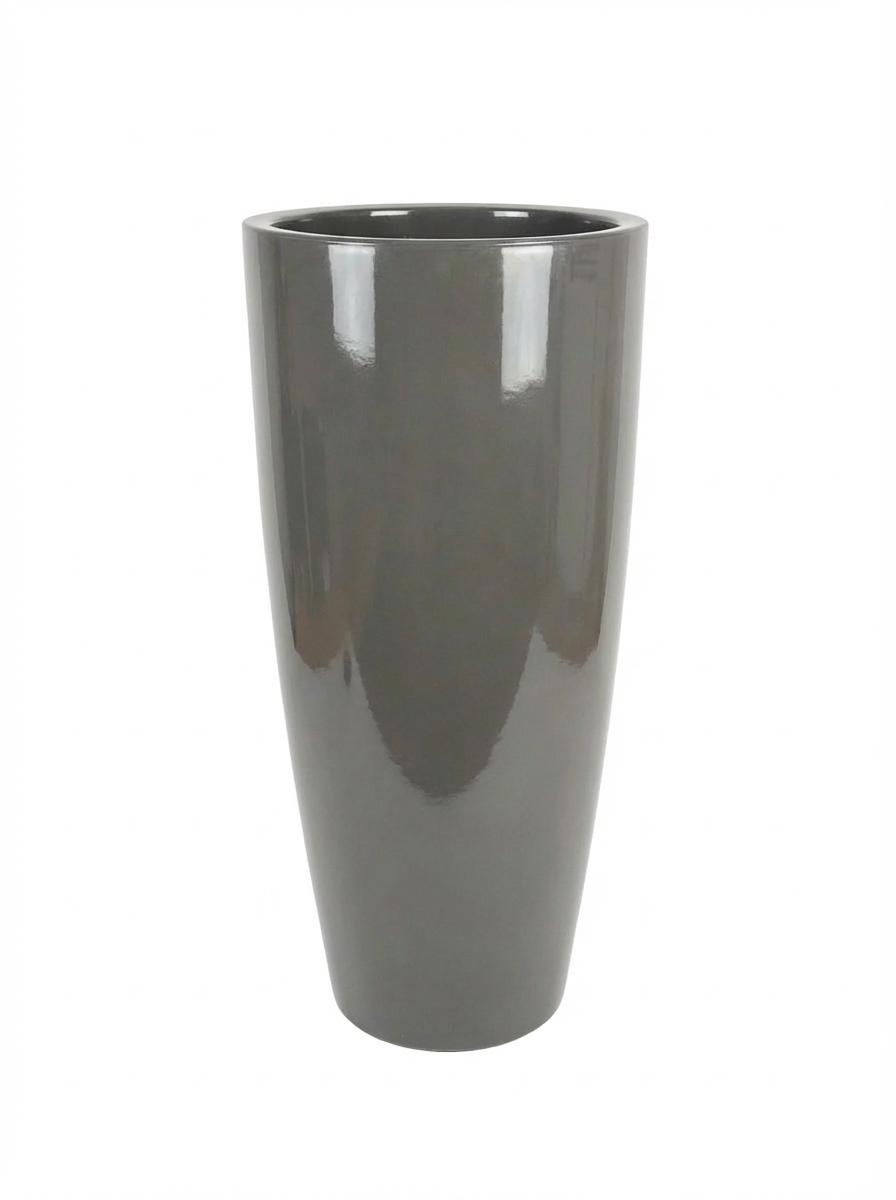 Santorini Anthracite Planter 25.6" Smooth Finish