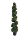 Artificial Spiral Topiary Tree 60” – Faux Indoor Plant – Decorative Home Accent – UV Protected