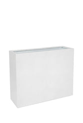 White Rectangular Fiberglass Planter – 36" Indoor/Outdoor