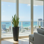 Sand City Black Planter 29.5" Round Design