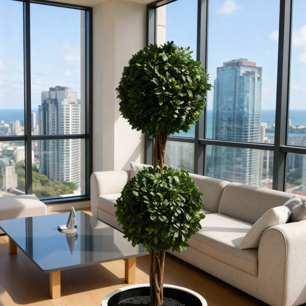 Artificial Plant Double Ball Topiary 48" Realistic