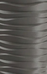 Modern Wavy Round Planter – 29.5" Tall, Gray (UV-Resistant)
