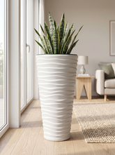 Wave City Planter - White