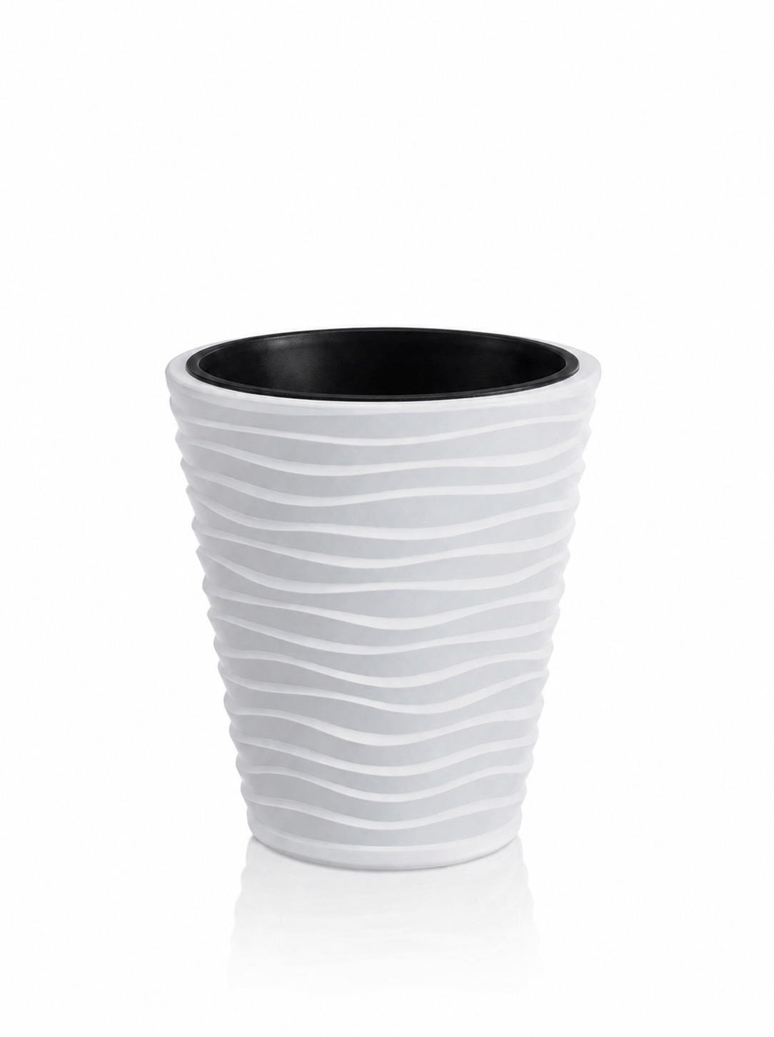 Wave City Medium Planter - White