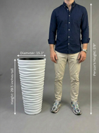 Wave City Planter - White