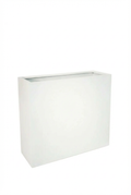 White Fiberglass Square Planter –  35.5" Large Modern Design