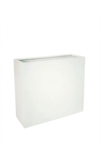 White Fiberglass Square Planter –  35.5" Large Modern Design