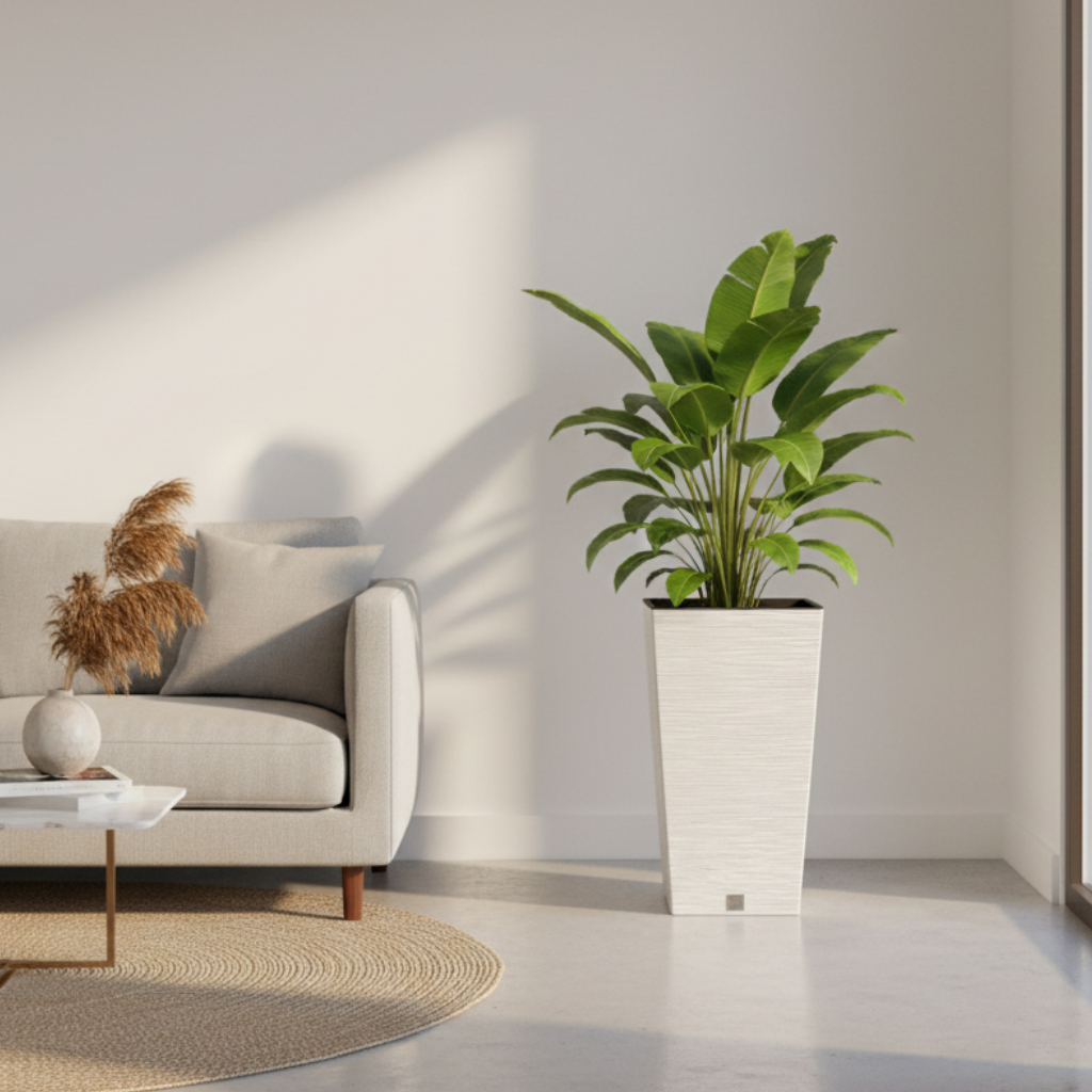 Furu Square Planter White
