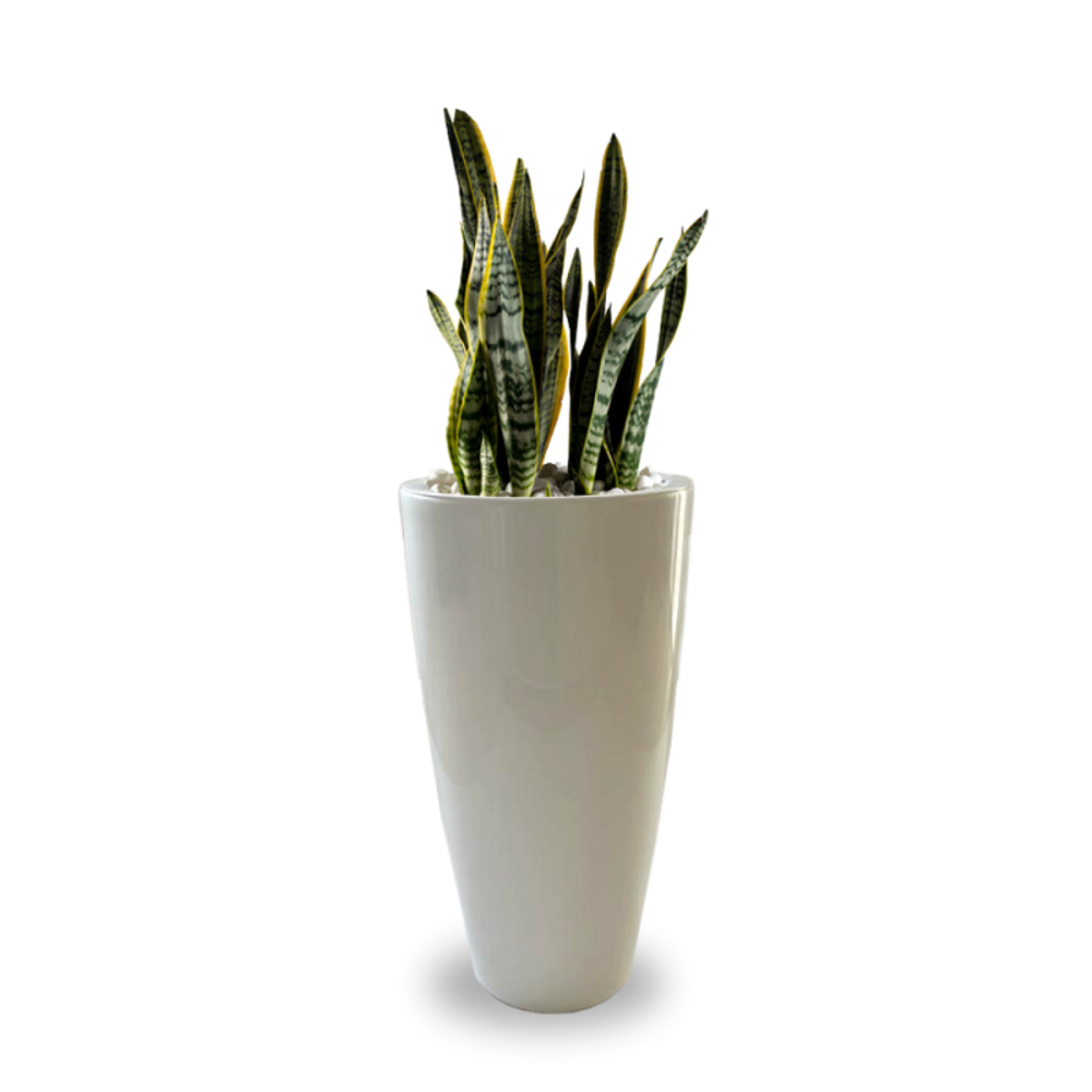 Santorini White Round Planter – 30.7" Smooth Finish