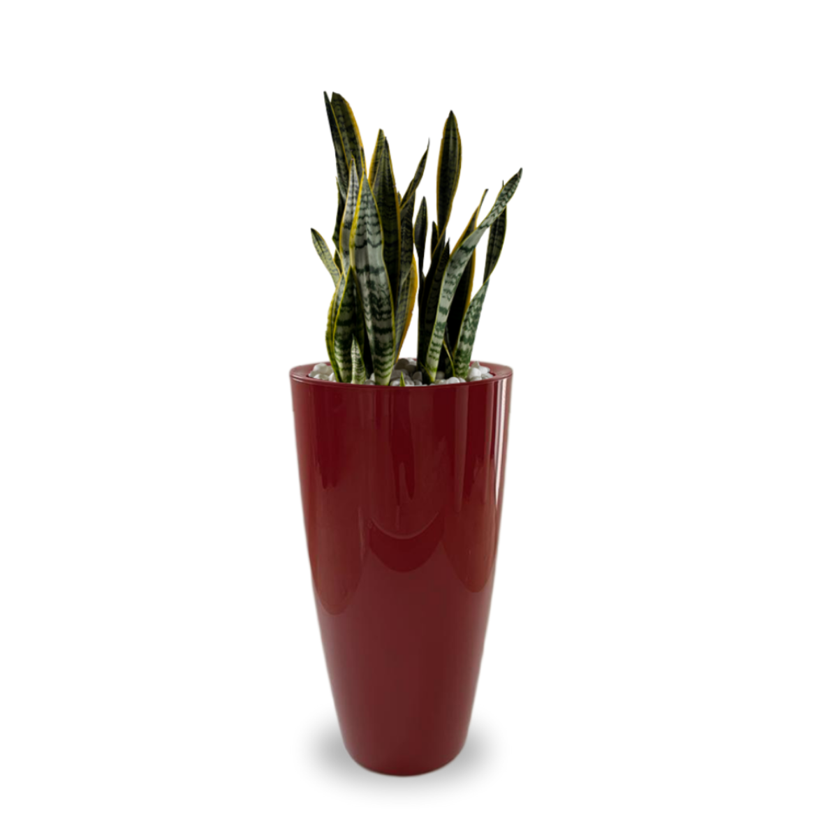 Santorini Red Round Planter – 30.7" Smooth Finish