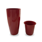 Santorini Red Round Planter – 30.7" Smooth Finish
