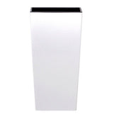 Tall Square Planter – 30" Architectural, White (Lightweight)