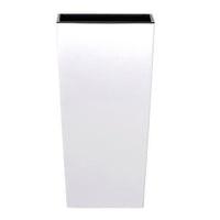 Tall Square Planter – 30" Architectural, White (Lightweight)